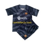 Camisolas de futebol FC Barcelona Guarda Redes Criança Equipamento Alternativa 2023/24 Manga Curta